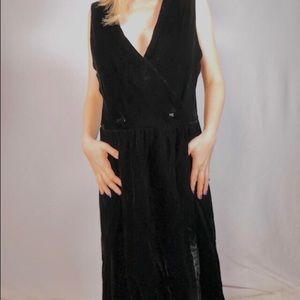 Carroll Reed Black Velvet Dress Circa 1990s